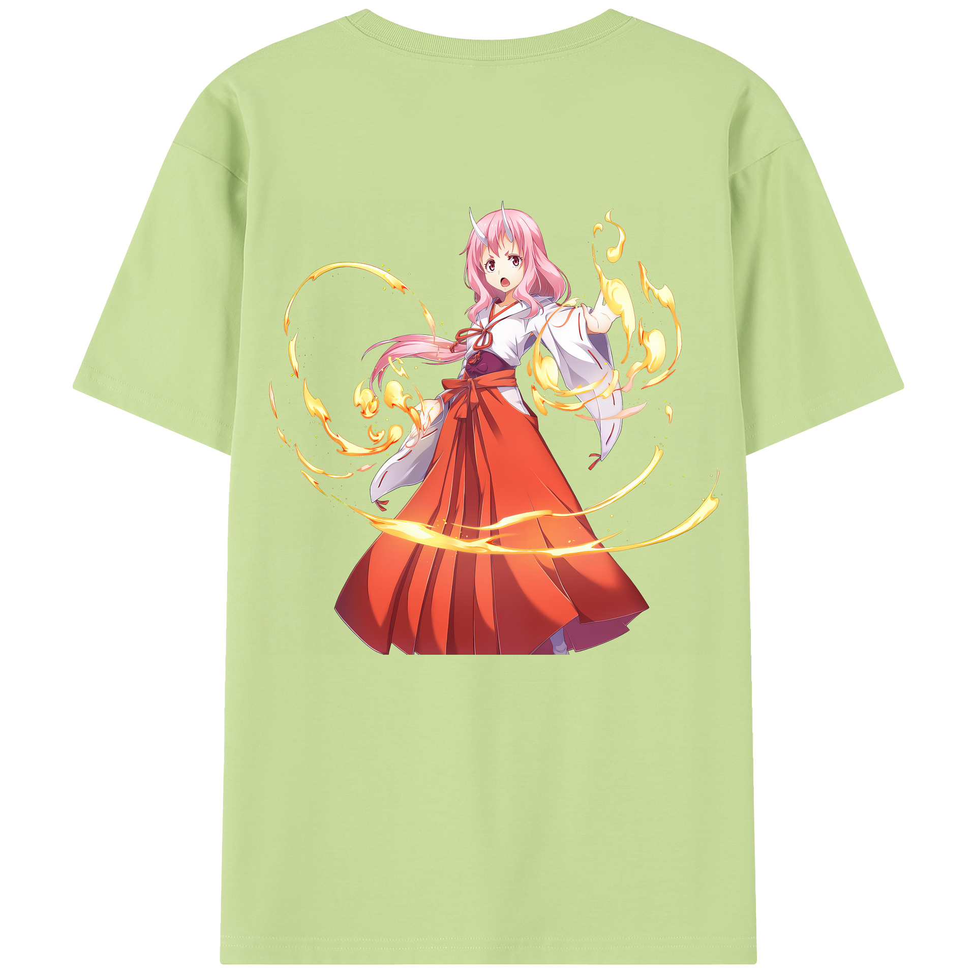 （画像用） 転スラ Regarding Reincarnated to Slime 綿100％半袖Tシャツ（背面プリント）